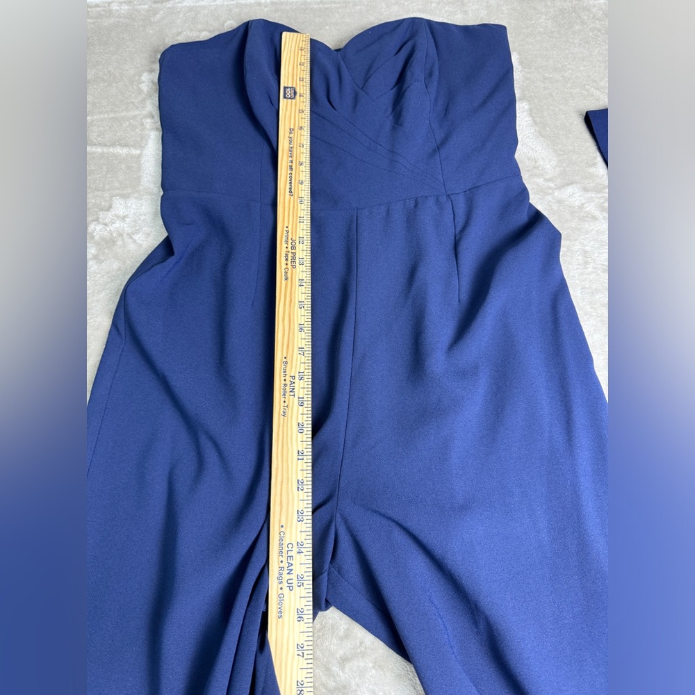 NWT Lilly Pulitzer Size 12 Strapless Jumpsuit Wide Leg Kylo Navy Crepe Corset - Picture 9 of 12